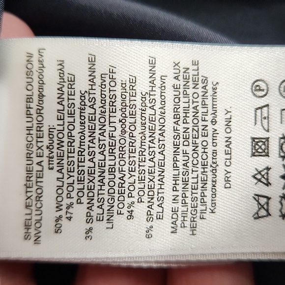 Brooks Brothers Wool Polyester Blend Navy V Neck Dress - Picture 6 of 6